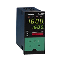 1600V - 电动阀PID控制器，1/8 DIN标准导轨安装